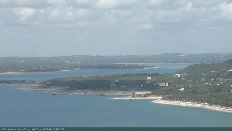 Lake Travis webcam, June 13, 2018 9:45 AM CT