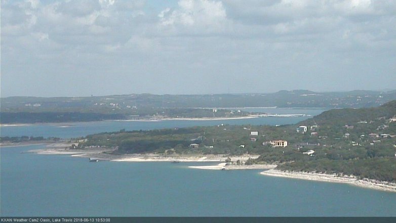 Lake Travis webcam, June 13, 2018 9:55 AM CT