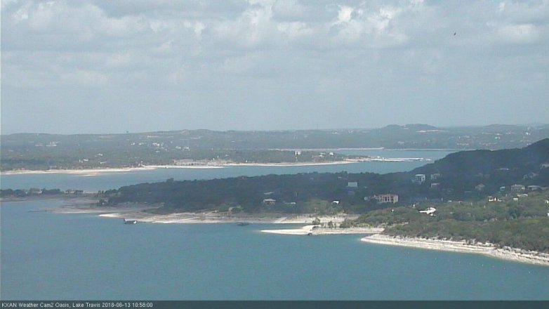 Lake Travis webcam, June 13, 2018 10:00 AM CT