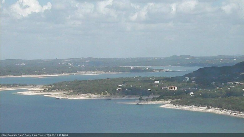 Lake Travis webcam, June 13, 2018 10:20 AM CT