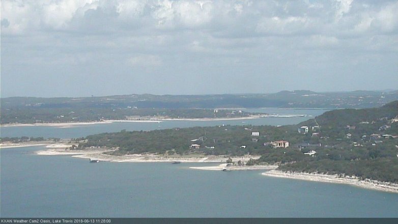Lake Travis webcam, June 13, 2018 10:30 AM CT