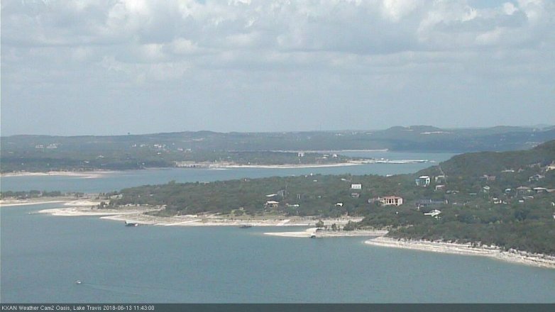 Lake Travis webcam, June 13, 2018 10:45 AM CT
