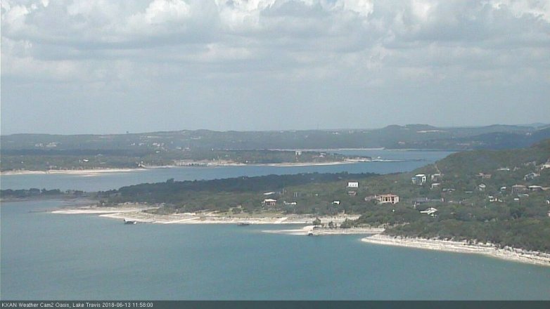 Lake Travis webcam, June 13, 2018 11:00 AM CT