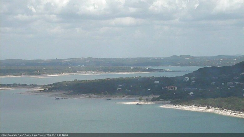Lake Travis webcam, June 13, 2018 11:20 AM CT
