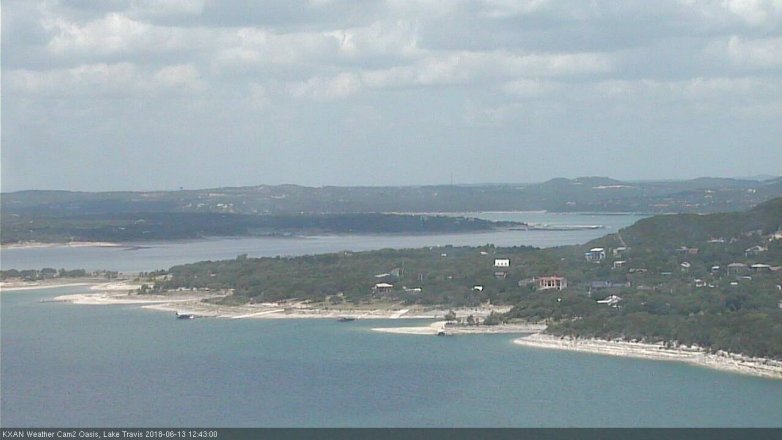 Lake Travis webcam, June 13, 2018 11:45 AM CT