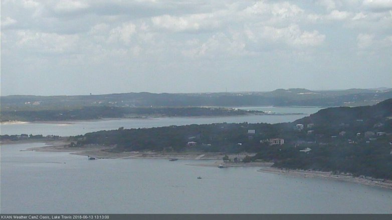 Lake Travis webcam, June 13, 2018 12:15 PM CT
