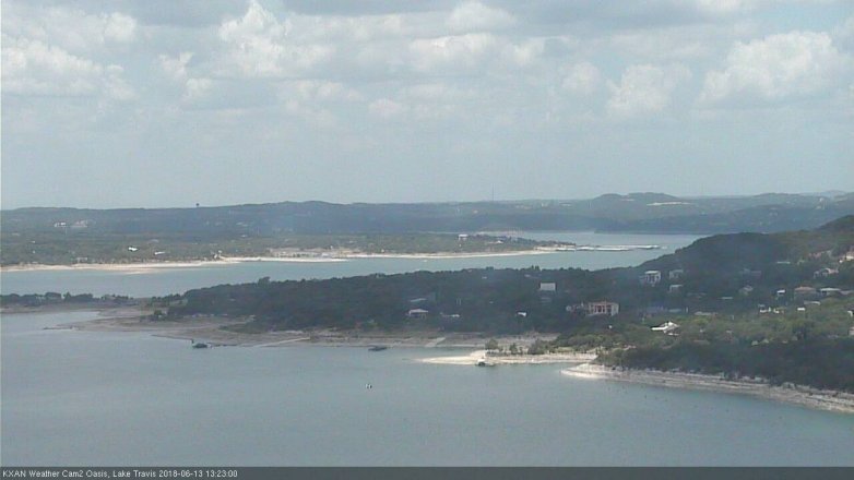 Lake Travis webcam, June 13, 2018 12:25 PM CT