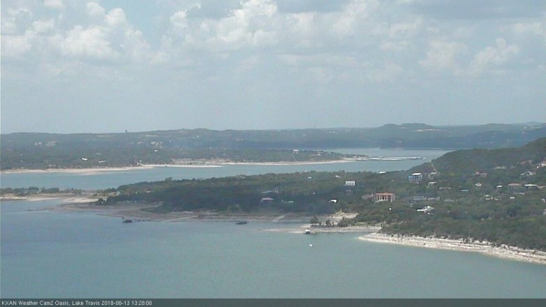 Lake Travis webcam, June 13, 2018 12:30 PM CT