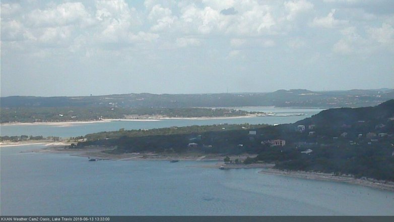 Lake Travis webcam, June 13, 2018 12:35 PM CT