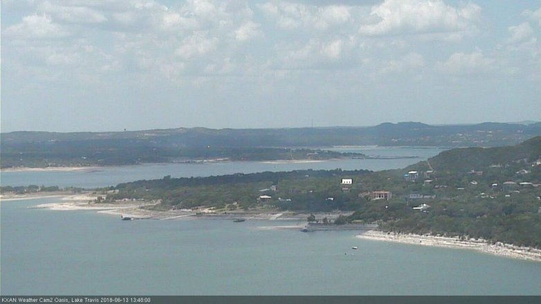 Lake Travis webcam, June 13, 2018 12:50 PM CT