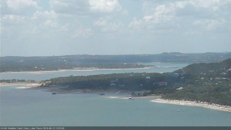 Lake Travis webcam, June 13, 2018 12:55 PM CT