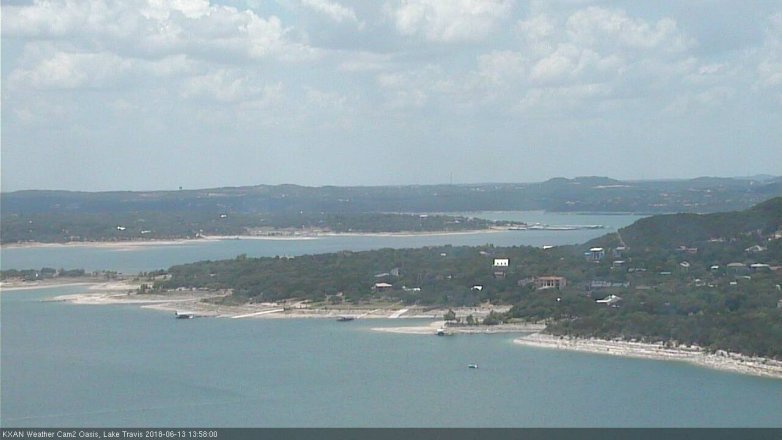 Lake Travis webcam, June 13, 2018 1:00 PM CT