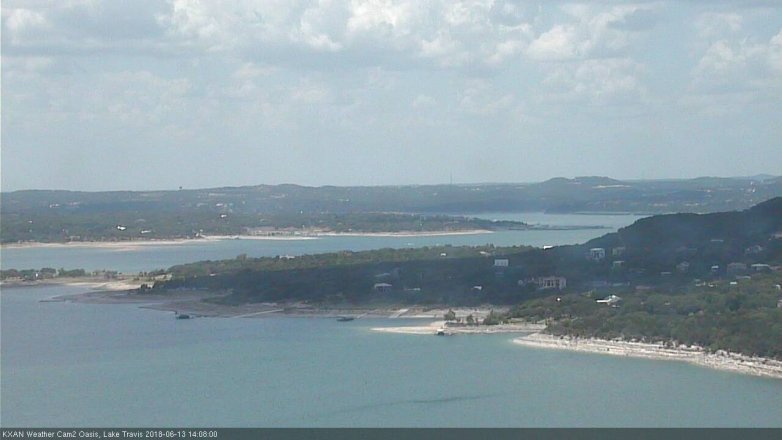 Lake Travis webcam, June 13, 2018 1:10 PM CT