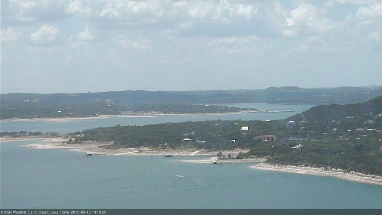 Lake Travis webcam, June 13, 2018 1:20 PM CT