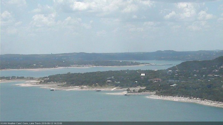Lake Travis webcam, June 13, 2018 1:25 PM CT