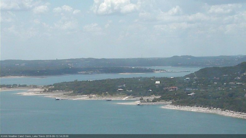 Lake Travis webcam, June 13, 2018 1:30 PM CT