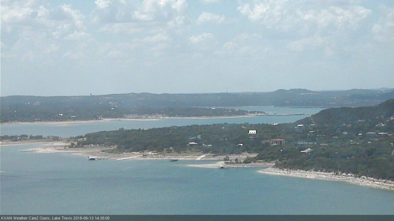 Lake Travis webcam, June 13, 2018 1:40 PM CT