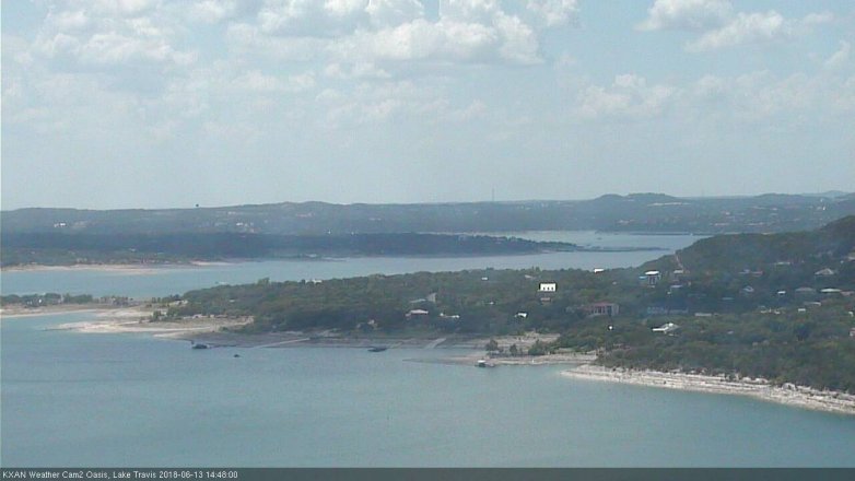 Lake Travis webcam, June 13, 2018 1:50 PM CT