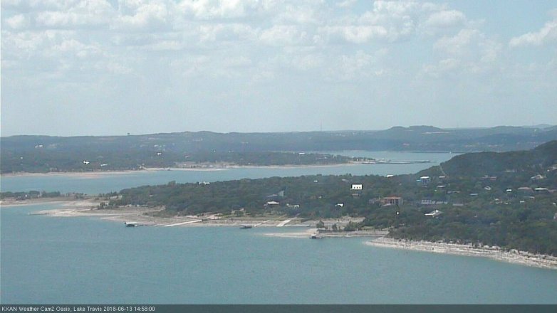 Lake Travis webcam, June 13, 2018 2:00 PM CT