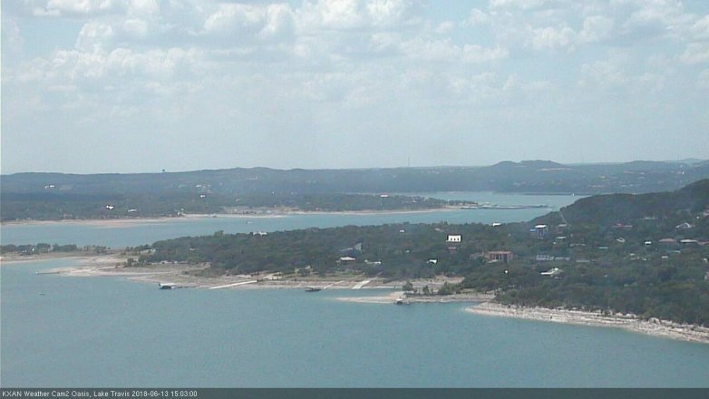 Lake Travis webcam, June 13, 2018 2:05 PM CT
