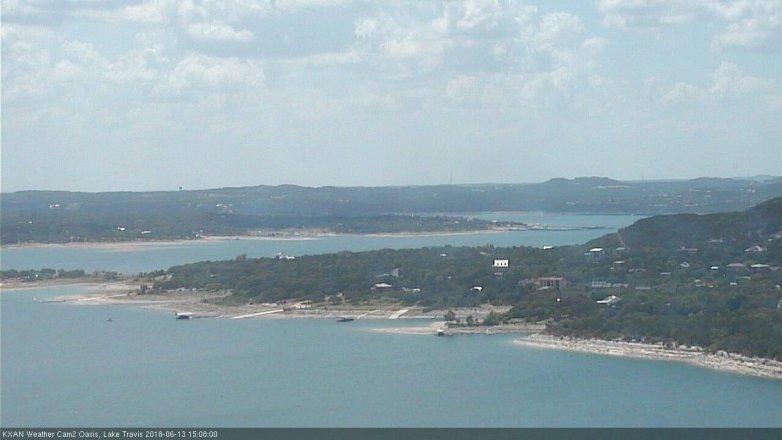 Lake Travis webcam, June 13, 2018 2:10 PM CT