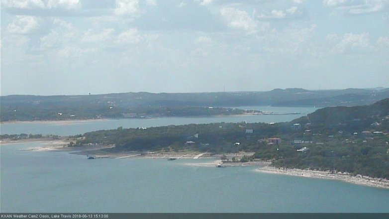 Lake Travis webcam, June 13, 2018 2:15 PM CT