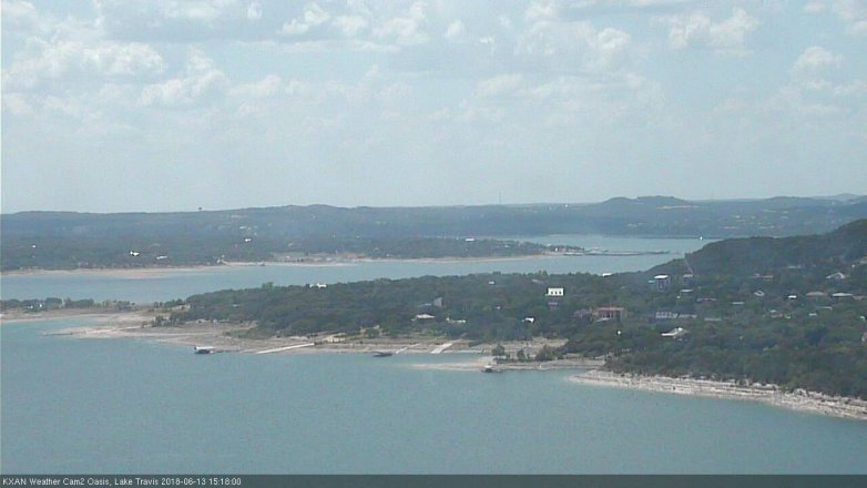 Lake Travis webcam, June 13, 2018 2:20 PM CT