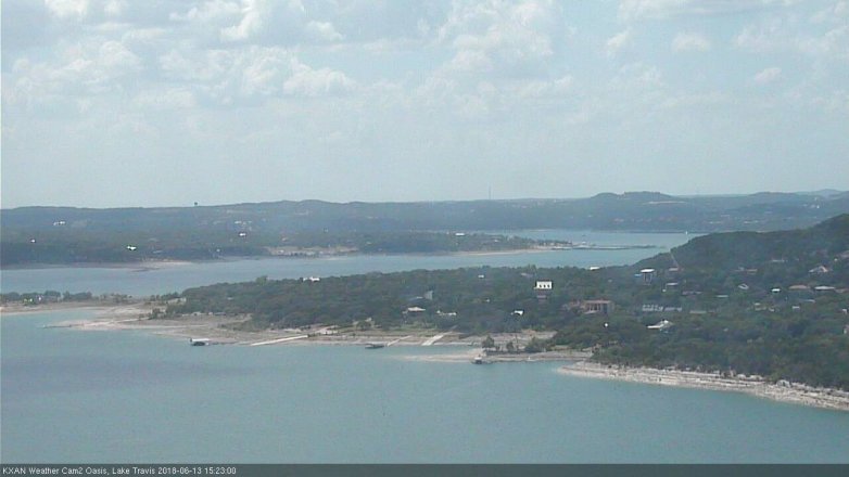 Lake Travis webcam, June 13, 2018 2:25 PM CT