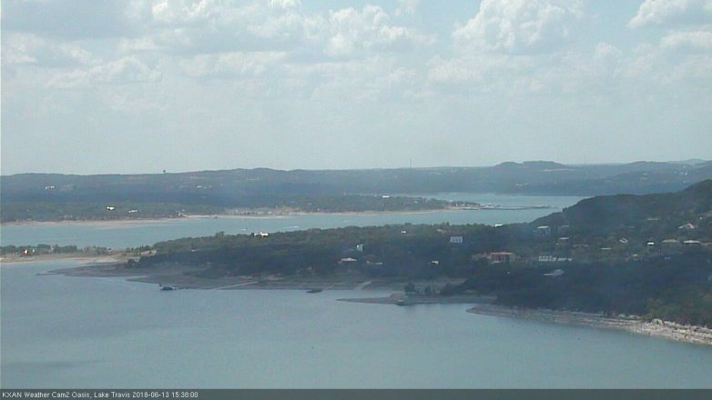 Lake Travis webcam, June 13, 2018 2:40 PM CT