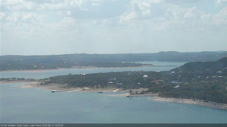 Lake Travis webcam, June 13, 2018 2:55 PM CT