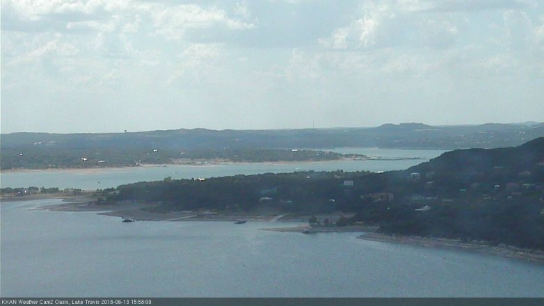 Lake Travis webcam, June 13, 2018 3:00 PM CT
