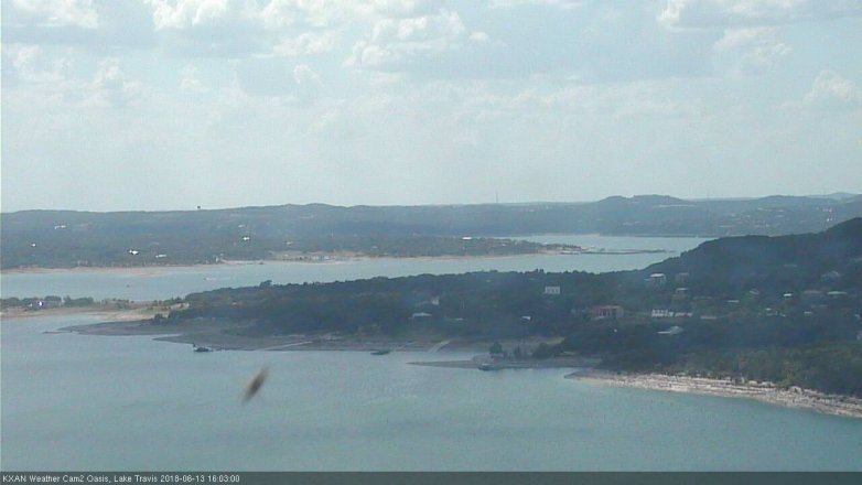 Lake Travis webcam, June 13, 2018 3:05 PM CT