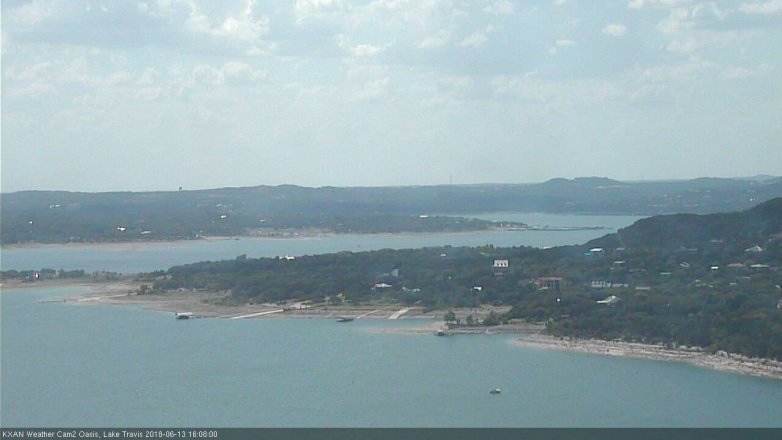 Lake Travis webcam, June 13, 2018 3:10 PM CT