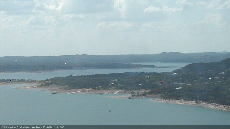 Lake Travis webcam, June 13, 2018 3:30 PM CT