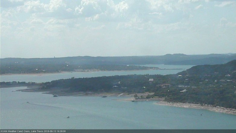 Lake Travis webcam, June 13, 2018 3:40 PM CT