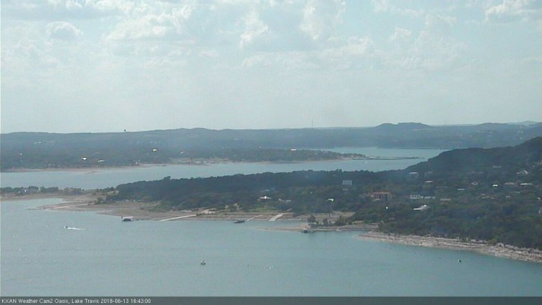 Lake Travis webcam, June 13, 2018 3:45 PM CT
