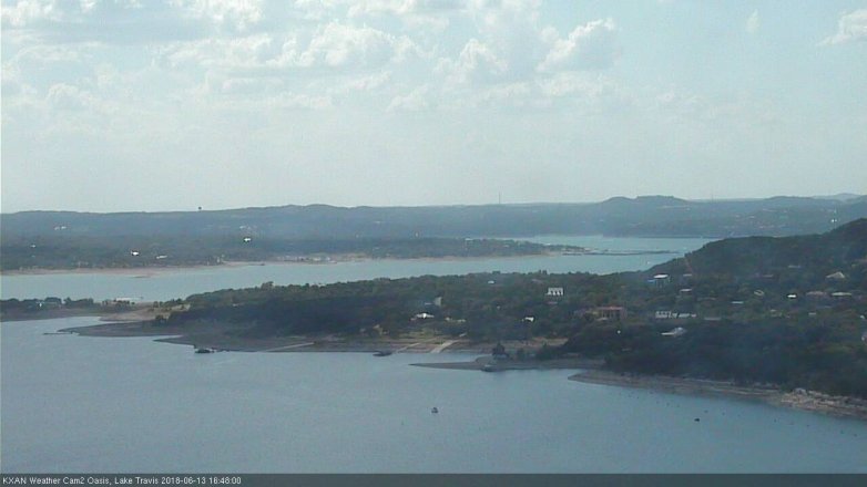 Lake Travis webcam, June 13, 2018 3:50 PM CT