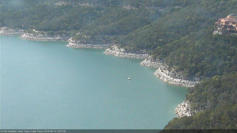 Lake Travis webcam, June 13, 2018 4:00 PM CT