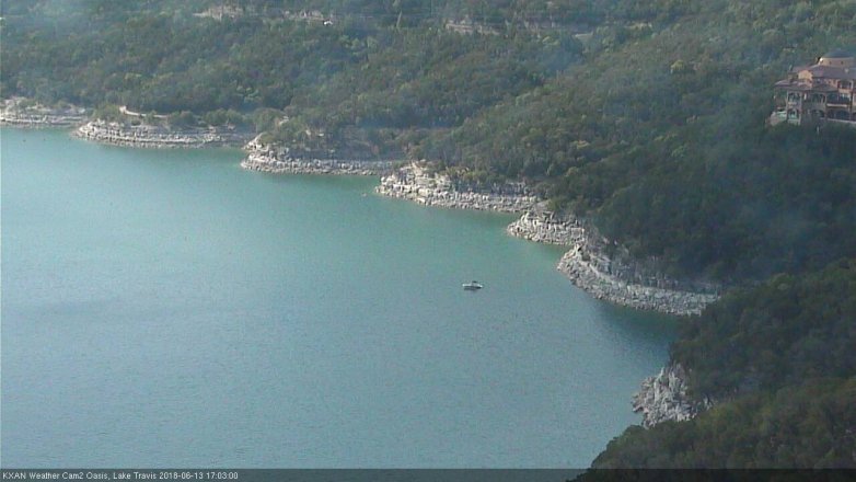 Lake Travis webcam, June 13, 2018 4:05 PM CT