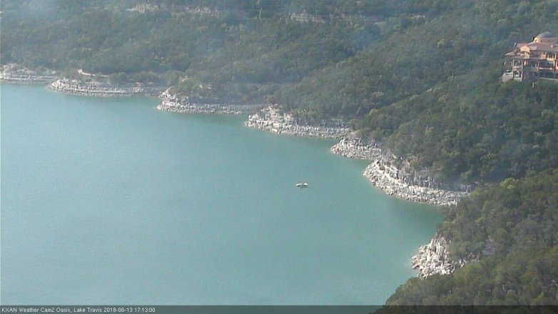 Lake Travis webcam, June 13, 2018 4:15 PM CT