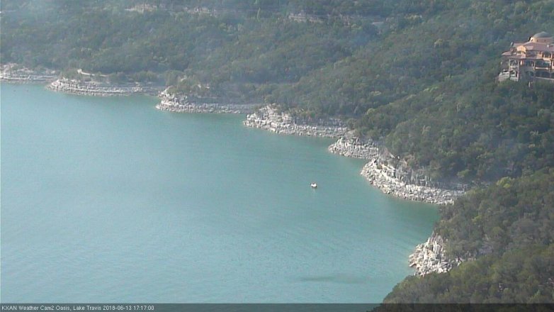 Lake Travis webcam, June 13, 2018 4:20 PM CT