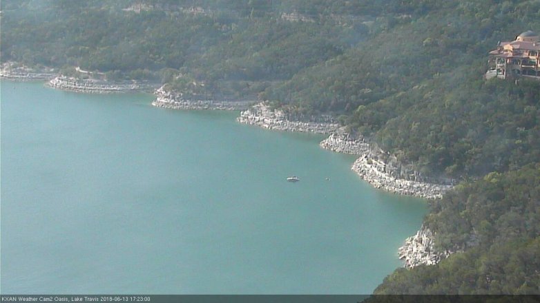 Lake Travis webcam, June 13, 2018 4:25 PM CT