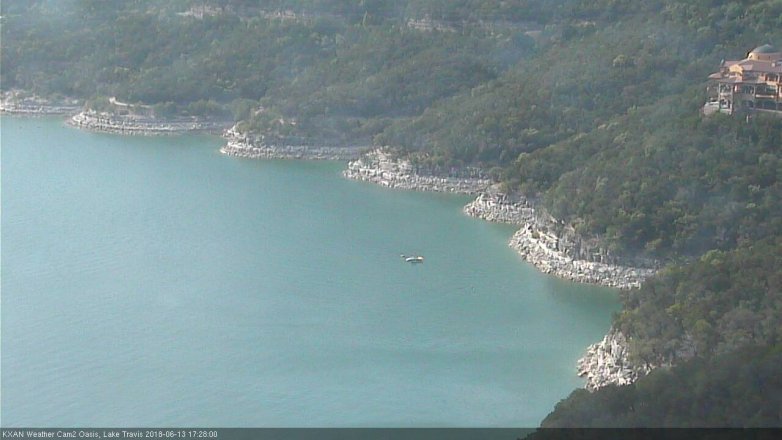 Lake Travis webcam, June 13, 2018 4:30 PM CT