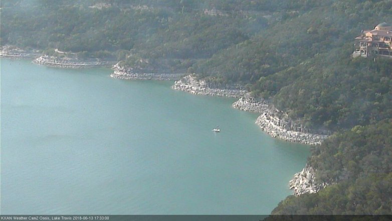 Lake Travis webcam, June 13, 2018 4:35 PM CT