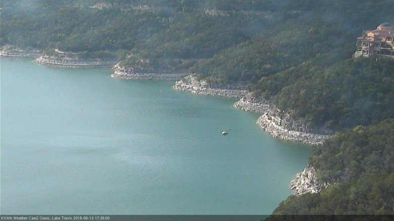 Lake Travis webcam, June 13, 2018 4:40 PM CT