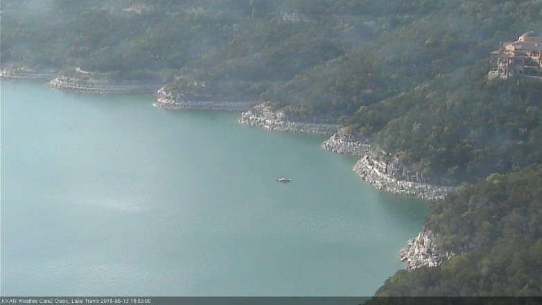 Lake Travis webcam, June 13, 2018 5:05 PM CT