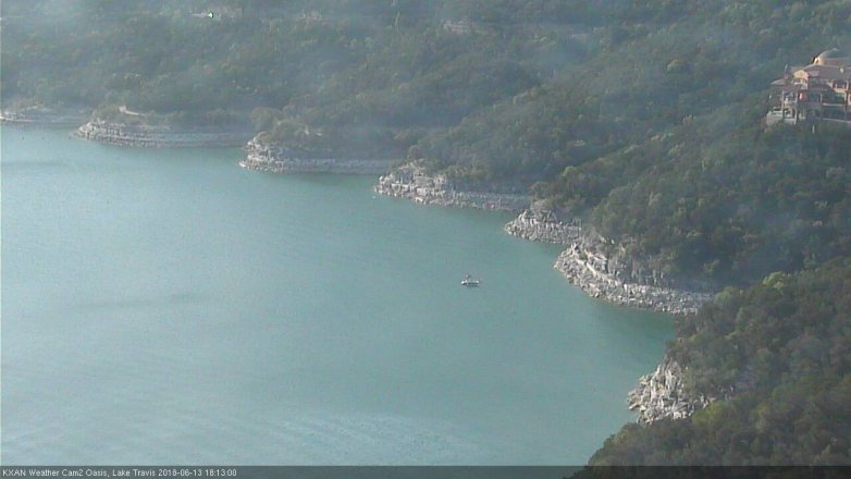 Lake Travis webcam, June 13, 2018 5:15 PM CT