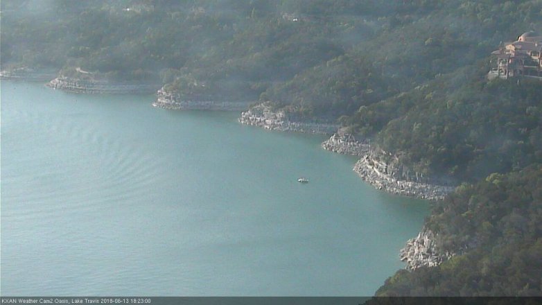Lake Travis webcam, June 13, 2018 5:25 PM CT