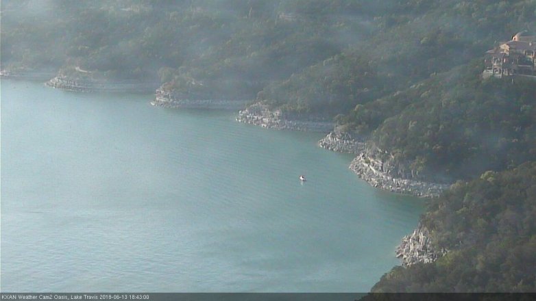 Lake Travis webcam, June 13, 2018 5:45 PM CT