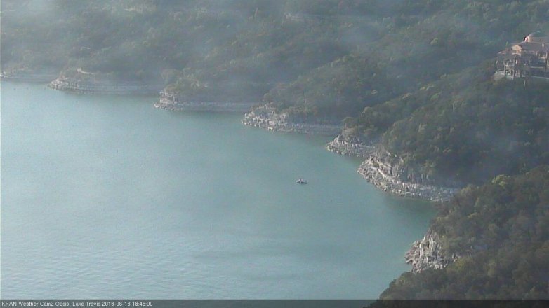 Lake Travis webcam, June 13, 2018 5:50 PM CT